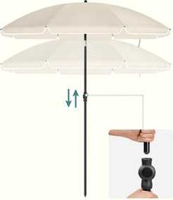Slnečník SOLARA, Ø200cm, béžová SongmicsHome
