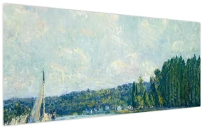 Obraz - Alfred Sisley, The Banks of the Oise, reprodukcia (120x50 cm)
