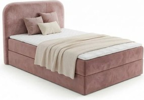 Čalúnená posteľ boxspring FORENA 90x200 cm staroružová Matrac: Matrac Bonell pružinový