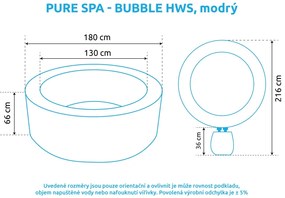 Intex | Vírivý bazén Pure Spa - Bubble HWS, modrý | 11400275
