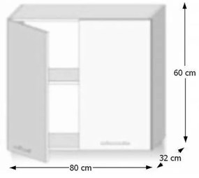 Horná kuchynská skrinka Lilouse G 80. Vlastná spoľahlivá doprava až k Vám domov. 788623