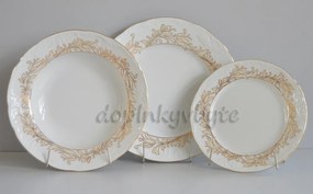 Thun tanierová súpravaTulip zlatá 18-dielná