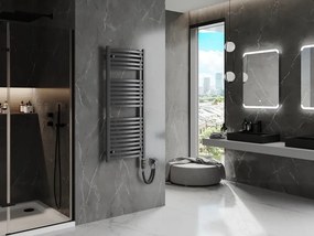 Mexen Helios, elektrické vykurovacie teleso 1200 x 500 mm, 600 W, antracitová, W103-1200-500-2600-66