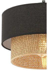 Luster na lanku ECHO 1xE27/60W/230V čierna/hnedá