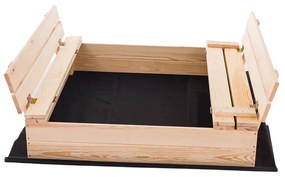 Drevené pieskovisko s lavičkami 150 cm
