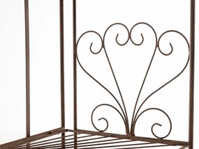 Kovová polica regál Maia - Hnedá antik