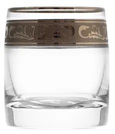 Bohemia Crystal Ideal poháre na pálenku s platinovým dekorom 60 ml (sa