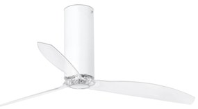 FARO BARCELONA Moderný stropný ventilátor na diaľkové ovládanie TUBE FAN, 6 rýchlostí, matný biely
