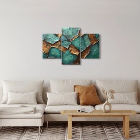 Obraz - Zeleno-zlatá maľba (90x60 cm)