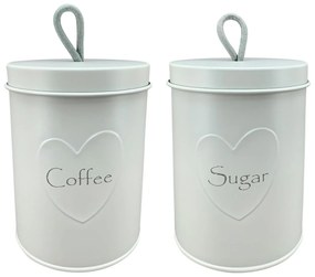 Sada 2ks kovová nádoba na kávu a cukor Molly, 1,4 l