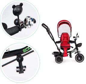 WELLHOX Trojkolka s otočným sedadlom - červená