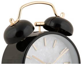 Dizajnový budík Karlsson 6009BK čierny, priemer 12cm