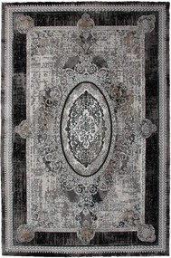 Koberec Tender 27145A VELVET čierny / svetlosivý