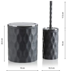 Kúpeľňový set REINA 5 ks antracit/chróm