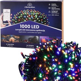 JU Svetelná reťaz iLLUMINATION (SMART), 1000 LED, viacfarebná, sieťové napájanie, interiér/exteriér