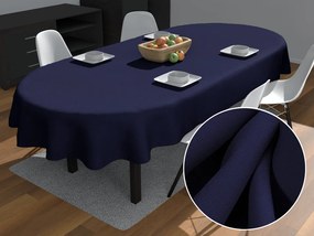 Biante Dekoračný oválny obrus Rongo RG-079 Námornícka modrá 140x180 cm