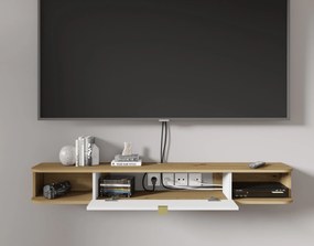 TV stolík/skrinka Ikaro (dub artisan + biela). Akcia -23%. Vlastná spoľahlivá doprava až k Vám domov. 1124940