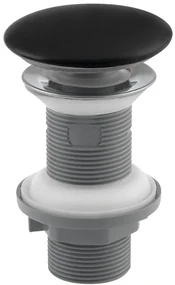 Sapho Sapho, umývadlová výpust 5/4" click-clack, keramická krytka, tl.20-70mm, čierna, 38TP0163I