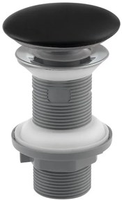 Sapho Sapho, umývadlová výpust 5/4" click-clack, keramická krytka, tl.20-70mm, čierna, 38TP0163I
