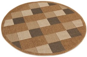 Koberec Adana Chess Beige kruh
