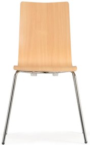 Drevená jedálenská stolička s chrómovanou konštrukciou KENT, wenge