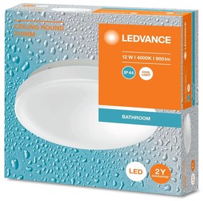 LEDVANCE LEDVANCE, Kúpeľňové stropné svietidlo, priemer 210mm, 900lm, 12W, 4000K, IP44, AC464790055