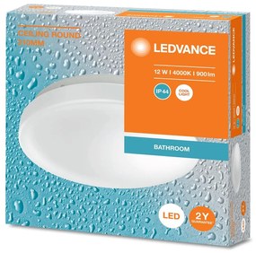 LEDVANCE, Kúpeľňové stropné svietidlo, priemer 210mm, 900lm, 12W, 4000K, IP44, AC464790055