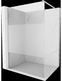 Mexen Kioto sprchová stena Walk-in 90 x 200 cm, transparentné/matné 8 mm, kartáčovaný nikl - 800-090-101-97-35