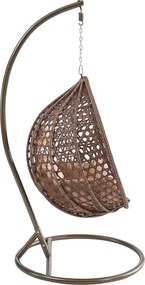 Závěsné houpací křeslo Houseland Imogen hnědé S