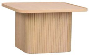 Prírodný odkladací stolík z dubového dreva Rowico Sullivan, 60 x 60 cm