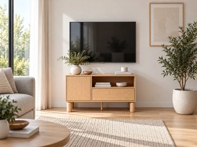 TV skrinka CAJA dub bookmatch 120 cm