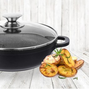 Kastról s nepriľnavým povrchom Pfluon Granit so sklenenou pokrievkou Orion Grande, ⌀ 24 cm