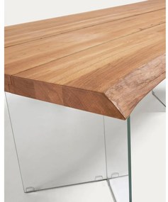 Jedálenský stôl s doskou v dubovom dekore v prírodnej farbe 90x160 cm Lotty – Kave Home