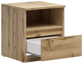 Nočný stolík BRW Tetrix 1 (dub wotan). Akcia -40%. Vlastná spoľahlivá doprava až k Vám domov. 1098539