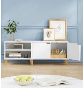 Televízny stolík BASTOR biely