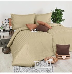 Obliečky damaškové cappuccino EMI, Štandardný set jednolôžko obsahuje 1x 140x200 + 1x 70x90