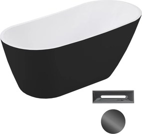 Besco Akrylátová voľne stojaca vaňa Melody BW 150x80 (170x80) BESCO-Typ výpuste: Click-Clack s prepadom, chróm, BESCO-Rozmery: 150x80, BESCO-Farba: B…