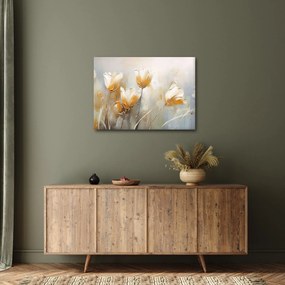 Obraz - Maľba tulipánov (70x50 cm)