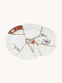 Porcelánový servírovací tanier Kintsugi