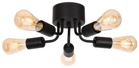 Prisadený luster BRENDA 5xE27/60W/230V čierna