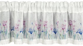 KRÁTKA ZÁCLONA NA PÁSKE DOLOREZ 150X30 CM KVETY