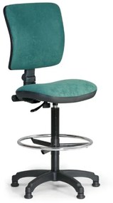 Euroseat Zvýšená pracovná stolička MILANO II bez podpierok rúk, permanentný kontakt, klzáky, zelená