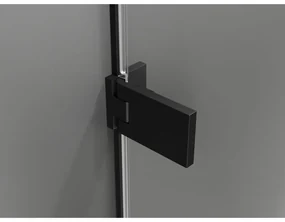 Mexen Lunar-F, sklápací sprchový kút ľavý 95 x 90 cm, 8mm číre sklo, čierny profil, 836-095-090-70-00-L