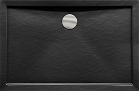 Besco Obdĺžniková sprchová akrylátová vanička ALPINA NEW SE R 100x80 (120x80, 120x90) B SlimLine Stone Effect BESCO-Rozmery: 120x80