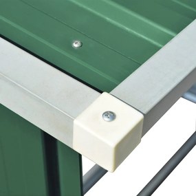 Záhradná kôlňa na drevo z galvanizovanej ocele 163x83x154 cm zelená