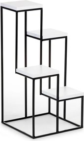 STOJAN NA KVETINÁČ KASKADA 70X34X34 CM ČIERNA/BIELA