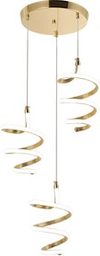 Toolight Toolight, LED závesné svietidlo 3x20W, 4000K, 4000lm, G075-3CPR, zlatá, OSW-08661