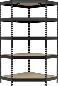 Regalux Vysokozáťažový regál rohový, 180 × 90 × 40 cm, nosnosť police: 210 kg