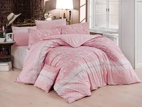 Obliečky bavlnené Marína ružová TiaHome 1x Vankúš 90x70cm, 1x Paplón 140x200cm