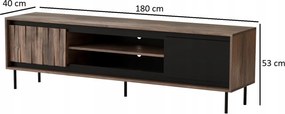 Televizní stolek Swing 180 cm ořech/černý
